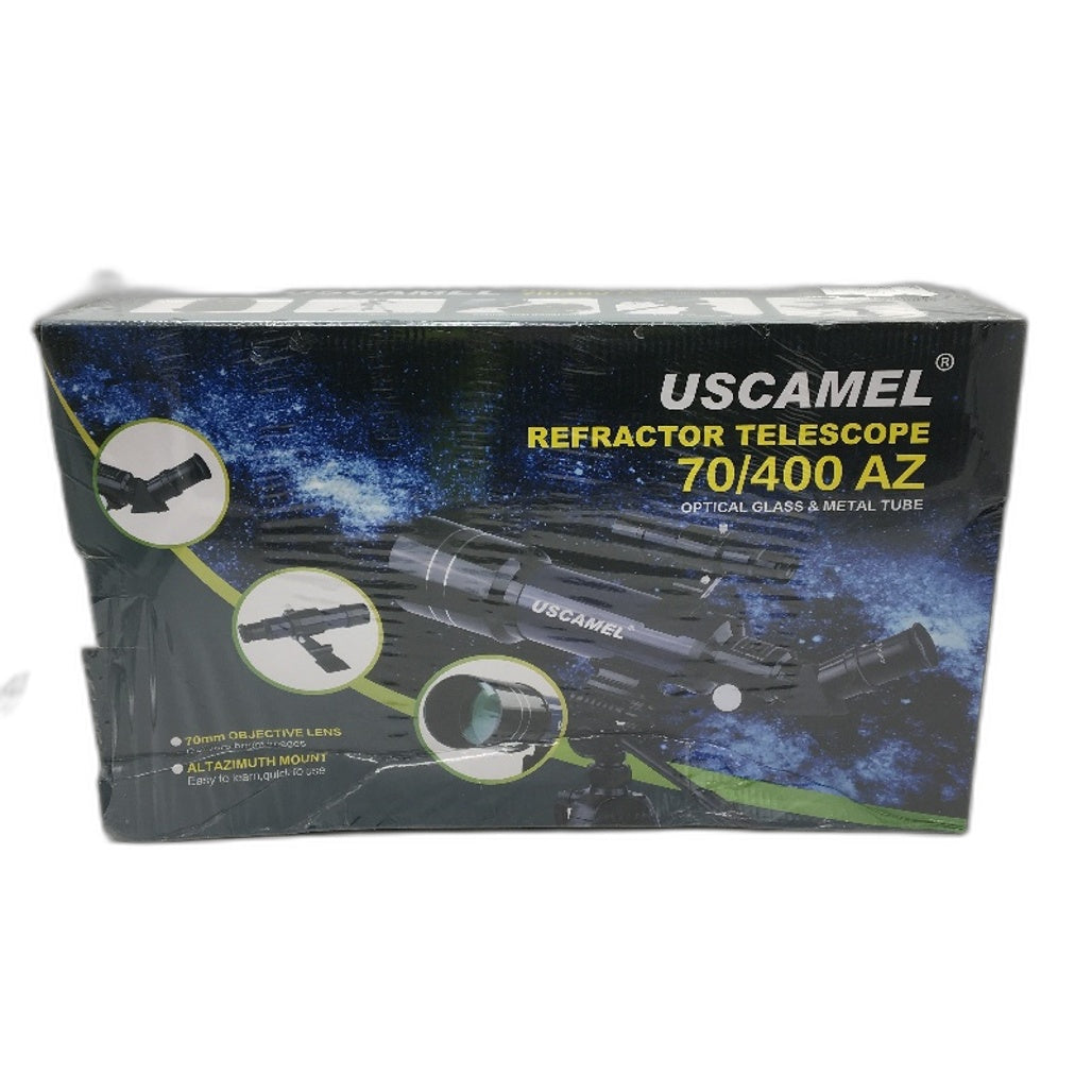 USCAMEL Refractor Telescope 70/400 AX Optical Glass and Metal Tube in Navy NEW