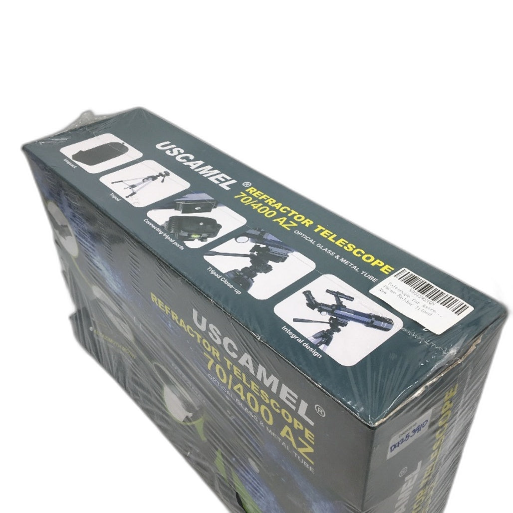 USCAMEL Refractor Telescope 70/400 AX Optical Glass and Metal Tube in Navy NEW