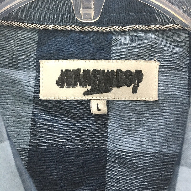 Jeanswest Rutherford Check Plaid Blue Long Sleeve Shirt Mens Size Large