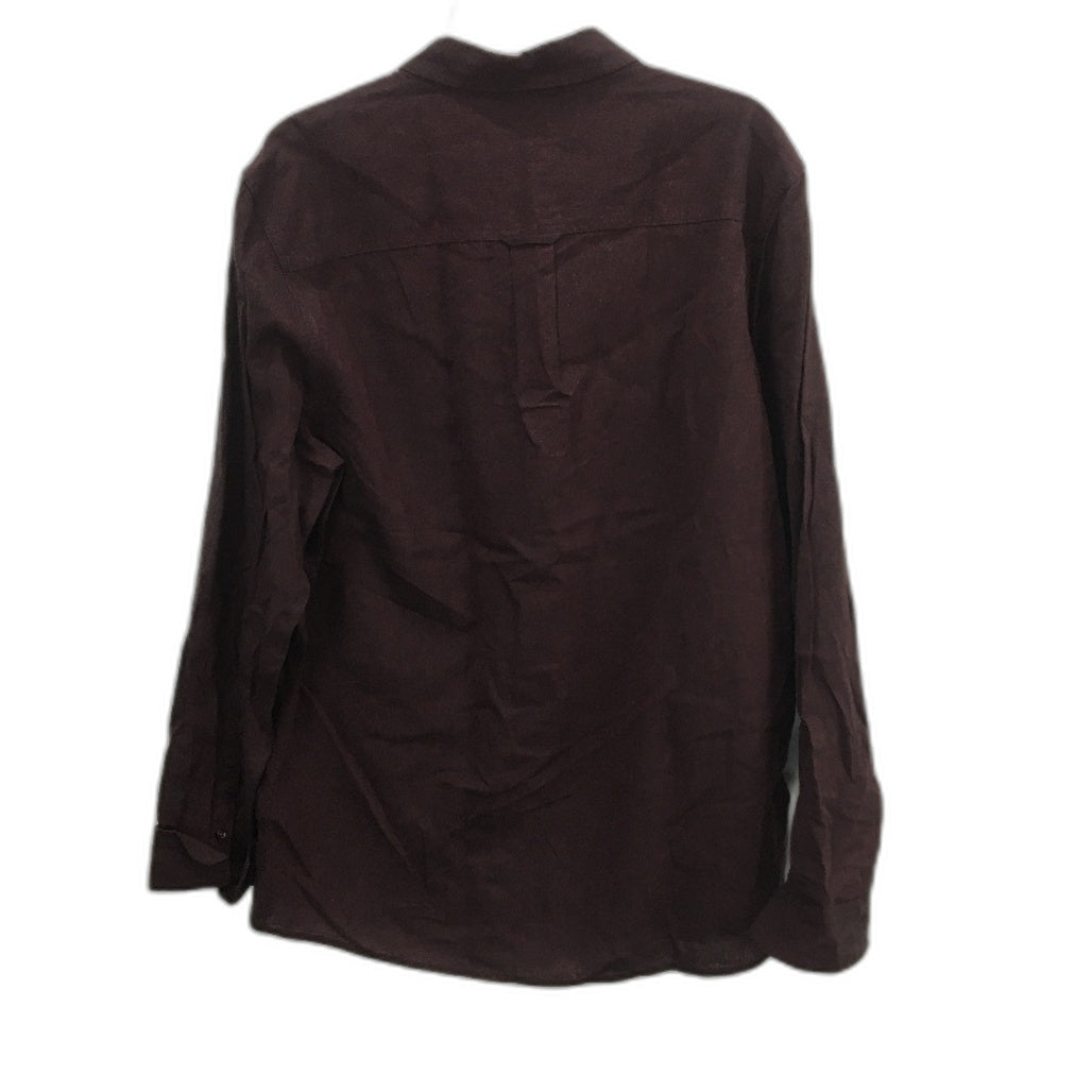 Jeanswest Brando Textured Burgundy Long Sleeve Button Up Shirt Mens Size Large