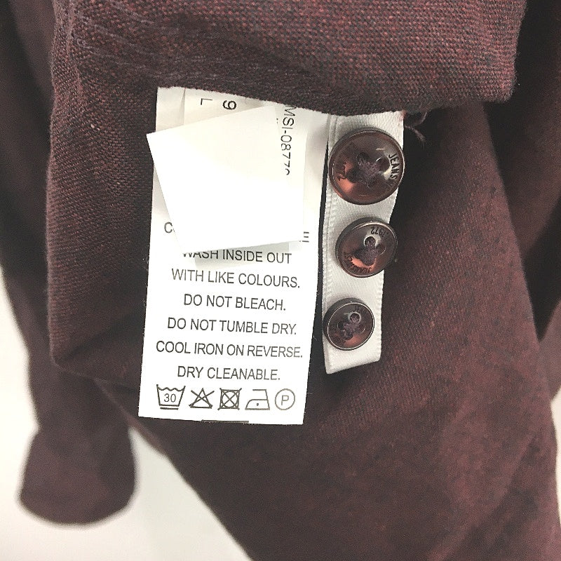 Jeanswest Brando Textured Burgundy Long Sleeve Button Up Shirt Mens Size Large