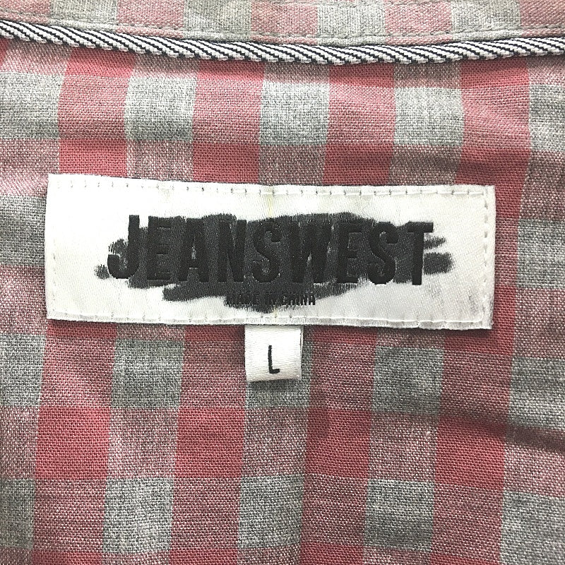 Jeanswest Watkins Grey & Red Check Long Sleeve Button Up Shirt Mens Size Large