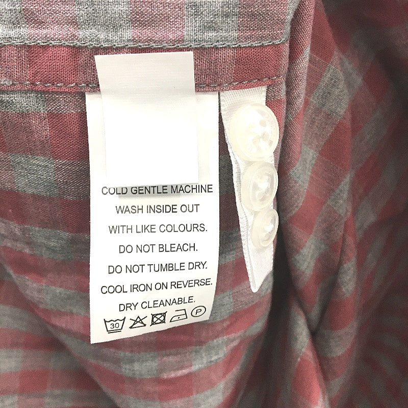 Jeanswest Watkins Grey & Red Check Long Sleeve Button Up Shirt Mens Size Large