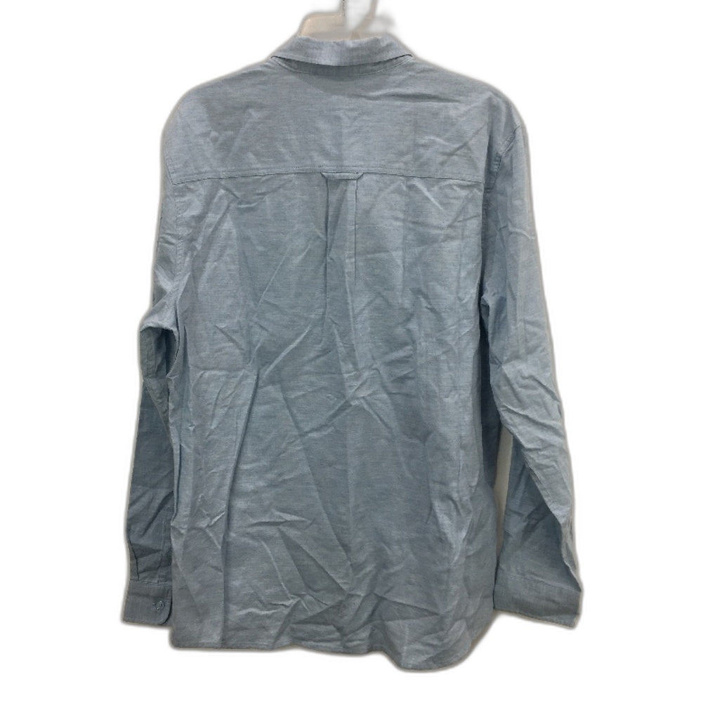 Jeanswest Light Blue Plain Long Sleeve Button Up Shirt Mens Size Large