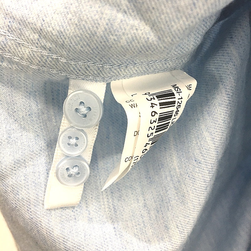 Jeanswest Light Blue Plain Long Sleeve Button Up Shirt Mens Size Large