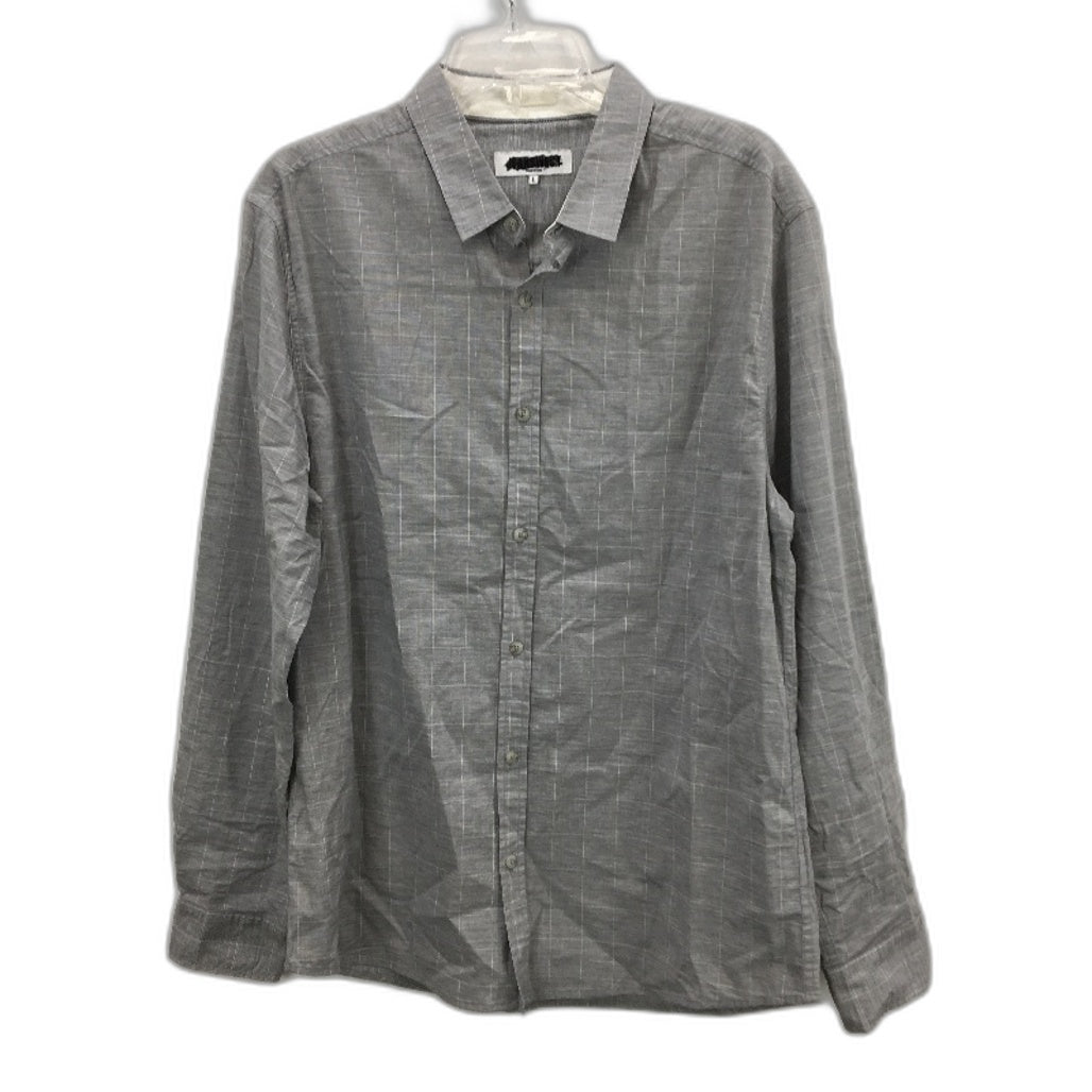 Jeanswest Grey Check Lined Long Sleeve Button Up Shirt Mens Size Large
