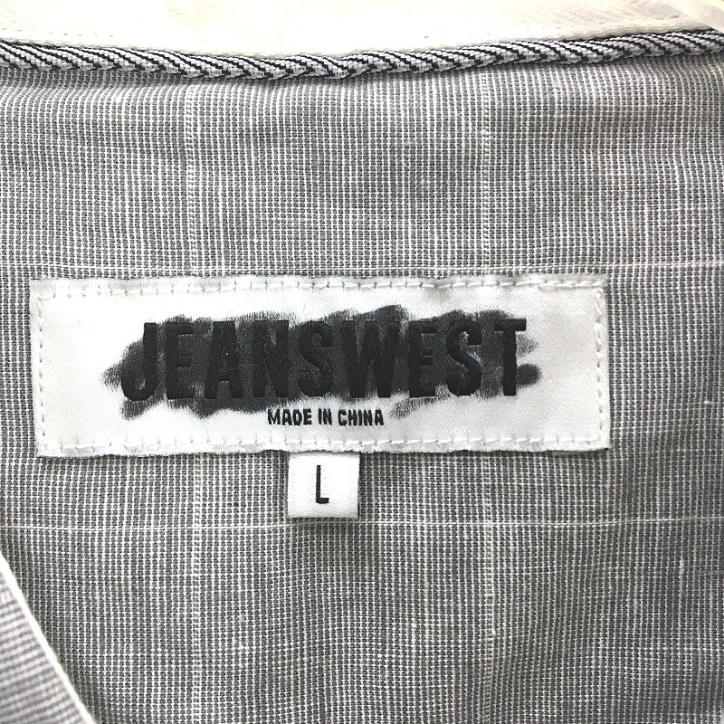 Jeanswest Grey Check Lined Long Sleeve Button Up Shirt Mens Size Large