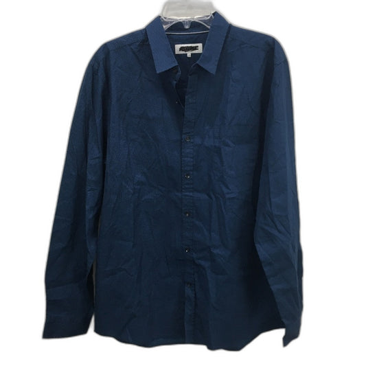 Jeanswest Buster Blue Diamond Patterned Long Sleeve Shirt Mens Size Large