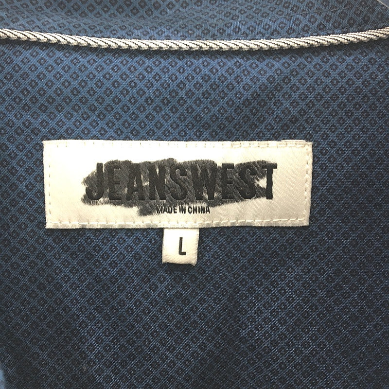 Jeanswest Buster Blue Diamond Patterned Long Sleeve Shirt Mens Size Large