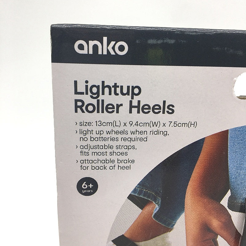 3 Pack Light Up Roller Heels Pink, Black & Green Shoe Attachment Wheels Ages 6+