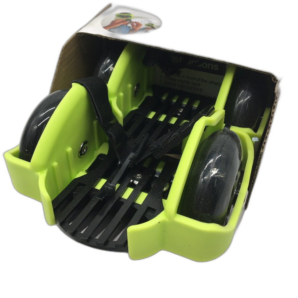 3 Pack Light Up Roller Heels Pink, Black & Green Shoe Attachment Wheels Ages 6+