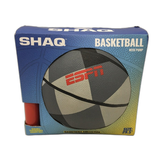 Shaq Official Size 7 Indoor & Outdoor Basketball Grey Patterned 29.5" With Pump