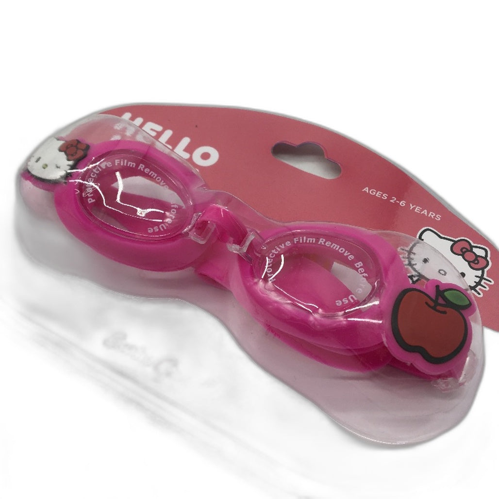 2 Pack Swim Goggles Pink Hello Kitty & Barbie Themed Kids Pool Eye Goggles