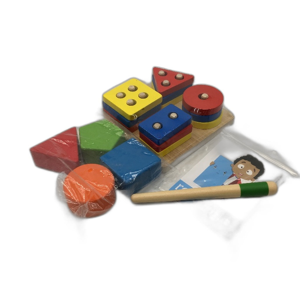 Time Teacher Shape Sorter Wooden Activity Cube Ages 12+Months NEW
