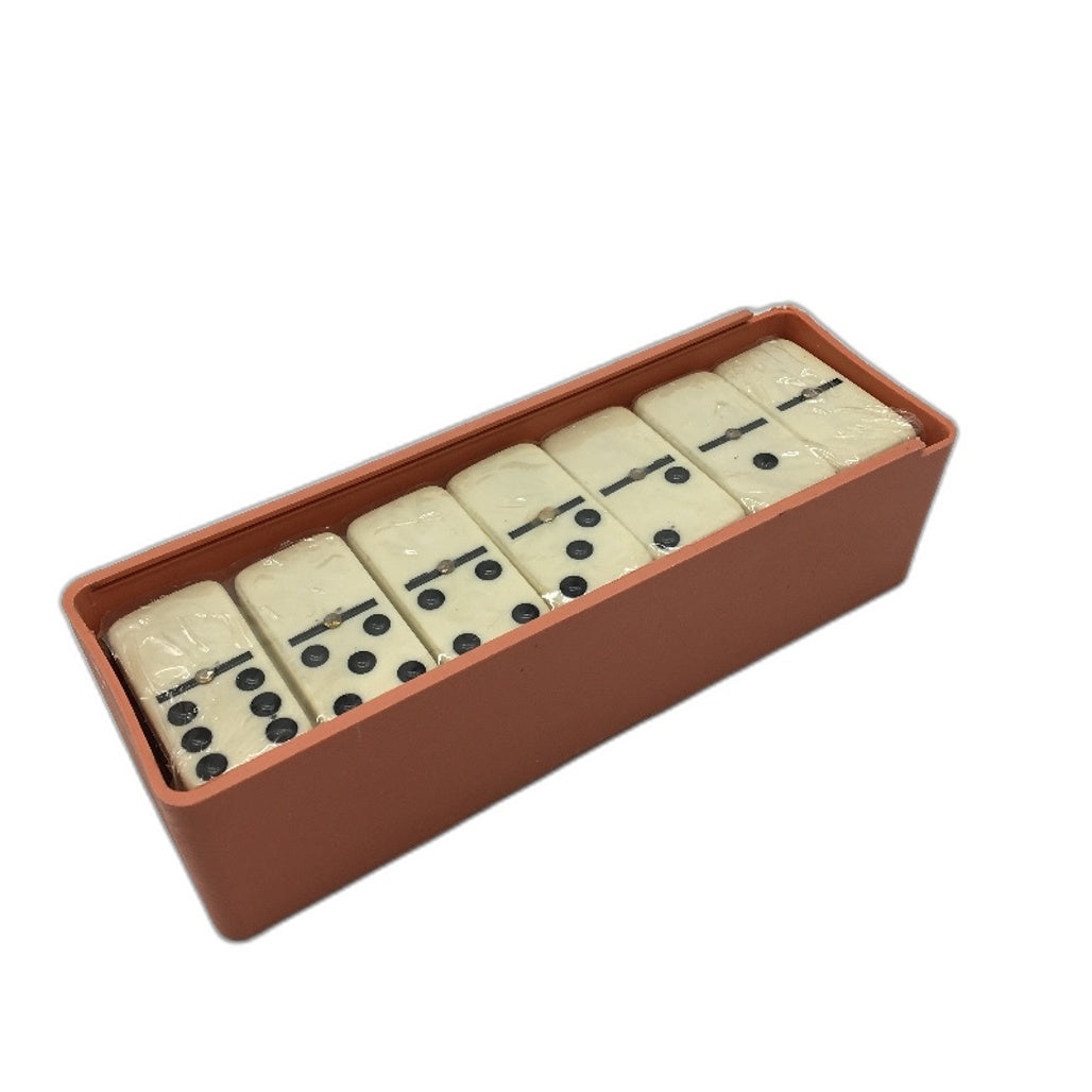 RETRO Aero Plane Set of 28 Double Six Dominoes In Plastic Storage Box