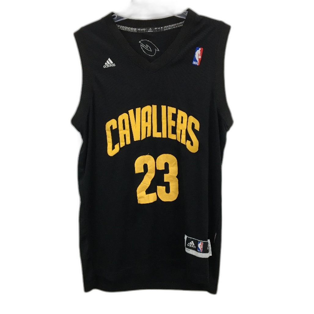 Adidas NBA Cleveland Cavaliers James No 23 Black Basketball Jersey Mens Size L