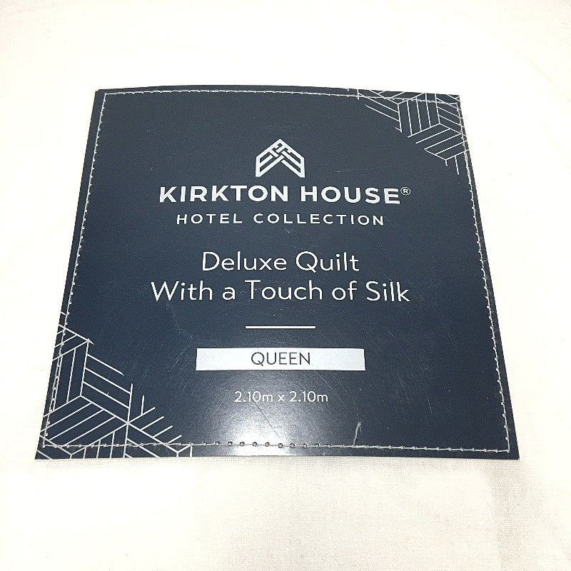Kirkton House 375TC Cotton Cover Touch Of Silk Deluxe Quilt QUEEN Size NEW