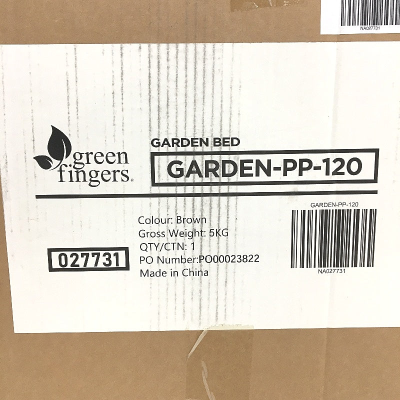 Green Fingers Rectangle Garden Bed Flower Vegetable Planter Box 120 x 40cm NEW