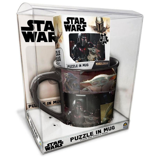 COLLECTABLE Star Wars Mandalorian 63Pce Jigsaw Puzzle In Mug Gift Set Age 8+ NEW