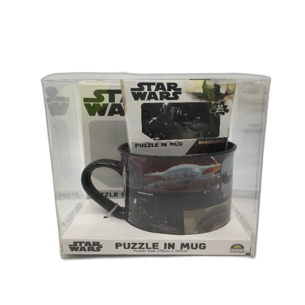 COLLECTABLE Star Wars Mandalorian 63Pce Jigsaw Puzzle In Mug Gift Set Age 8+ NEW