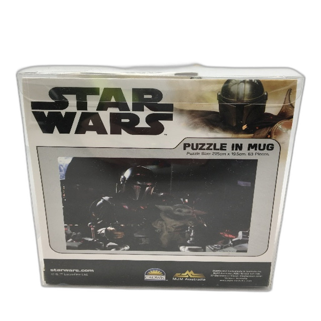 COLLECTABLE Star Wars Mandalorian 63Pce Jigsaw Puzzle In Mug Gift Set Age 8+ NEW