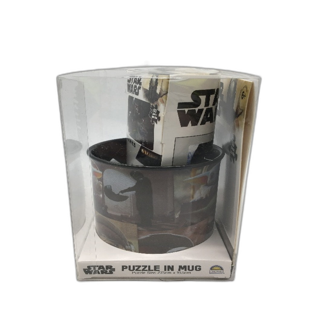 COLLECTABLE Star Wars Mandalorian 63Pce Jigsaw Puzzle In Mug Gift Set Age 8+ NEW