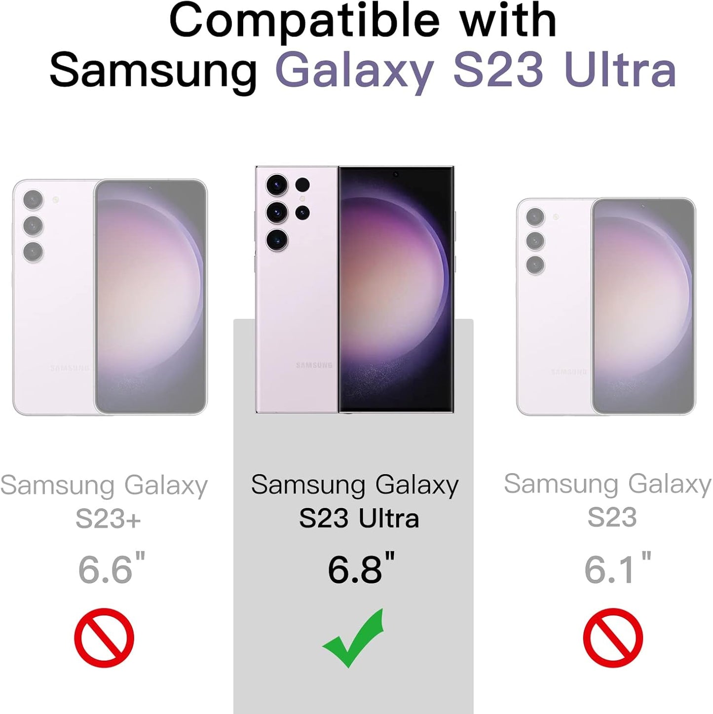 JETech Basic Case for Samsung Galaxy S23 Ultra 5G 6.8-Inch Non-Yellowing DEMO