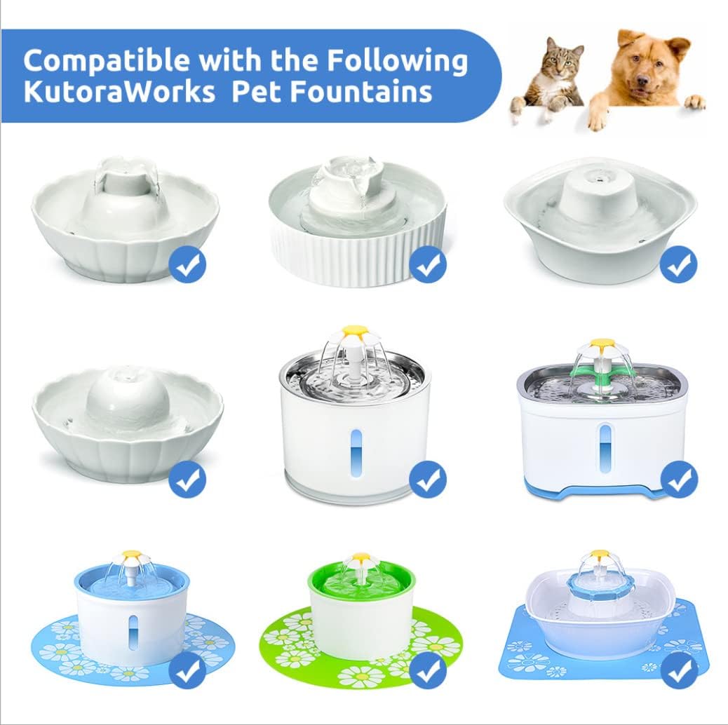 MAOCG Blue Fountains Pet Water Fountain Pump Replacement Accessory for DEMO