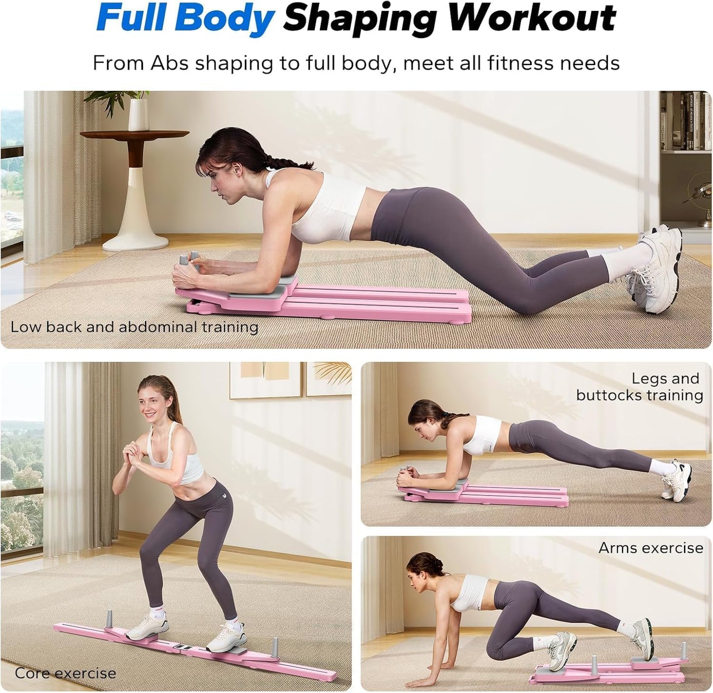 BETTERINMETA Multifunctional Reformers Abdominal Reformer Machine with DEMO