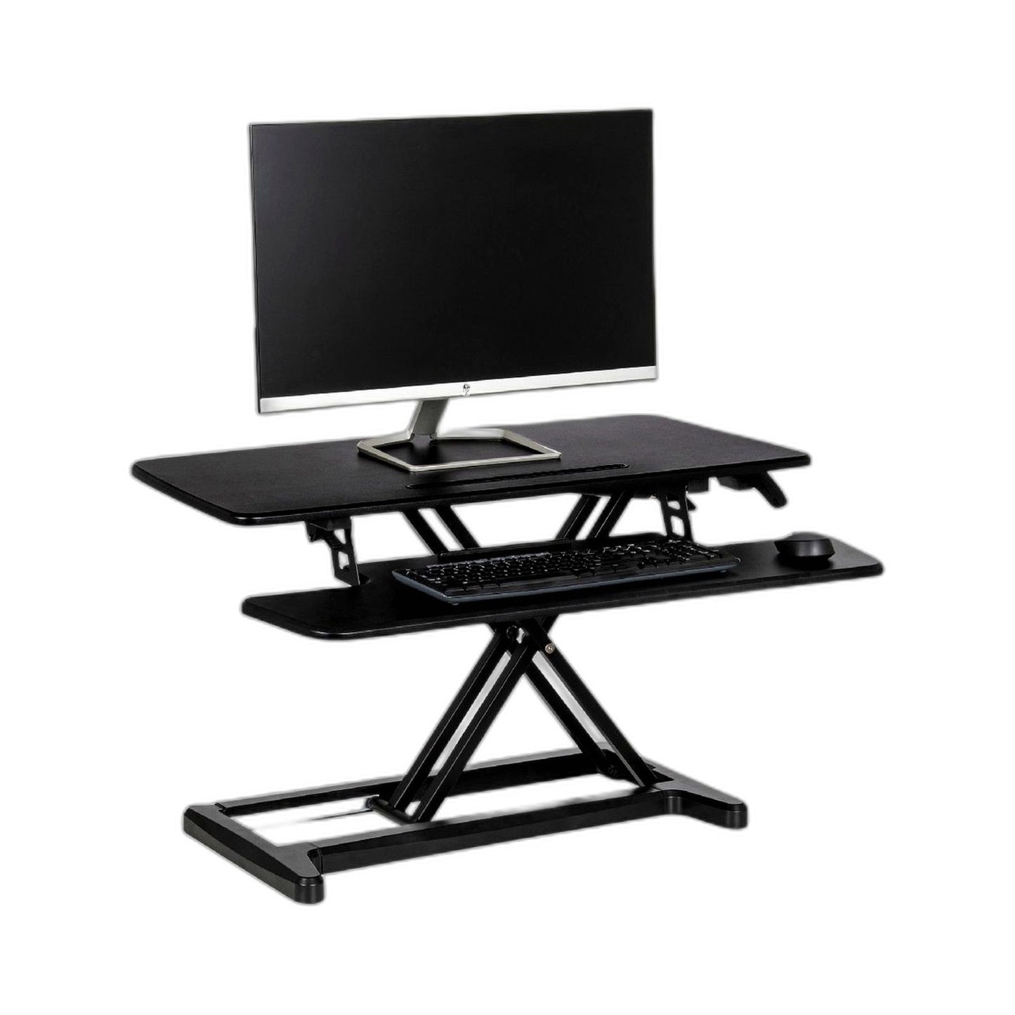 J Burrows Sit-Stand Desk Converter Height Adjustable Ergonomic Workstation DEMO