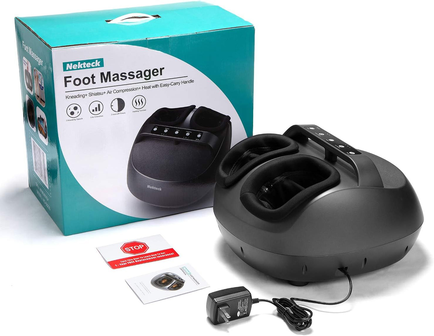 Nekteck Foot Massager Machine with Heat Shiatsu Deep Kneading DEMO