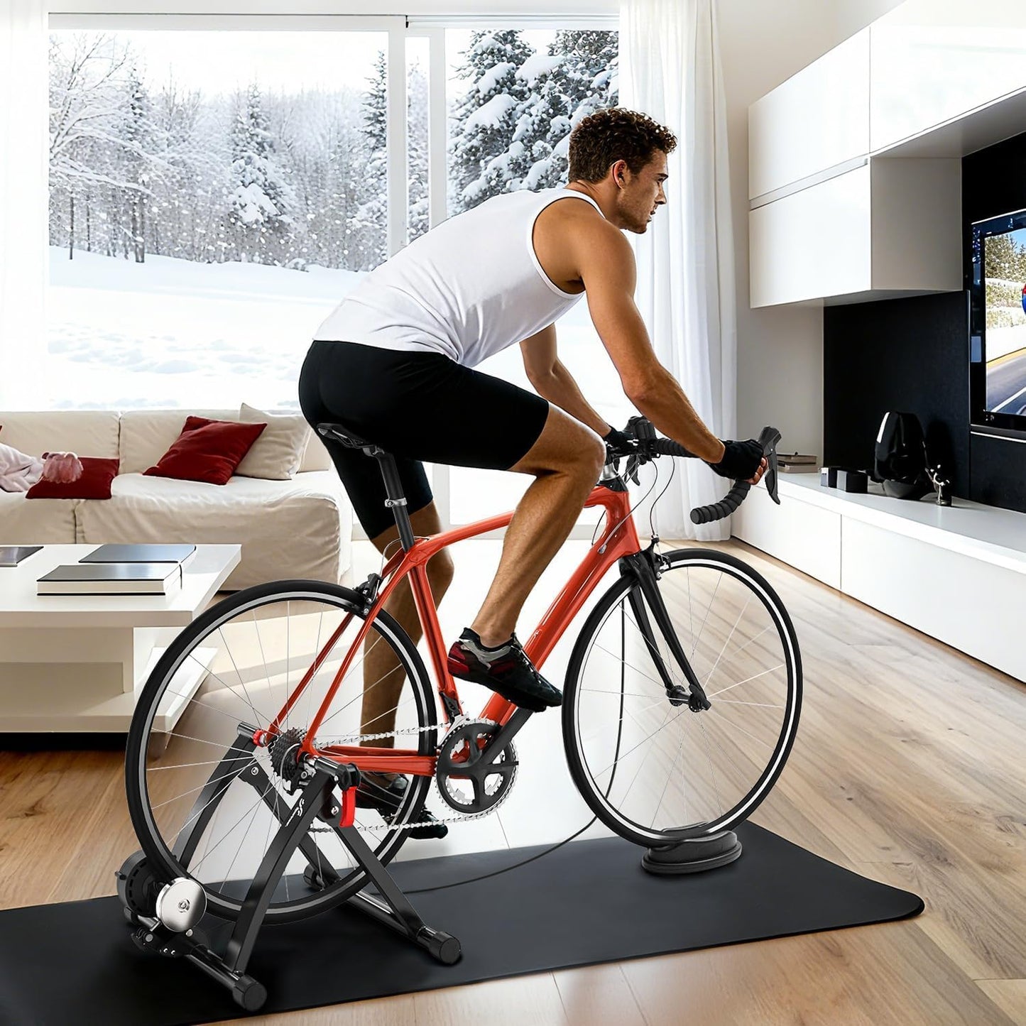 Sportneer Magnetic Stationary Bike Trainer for 26-28" & 700C Bicycles Size DEMO