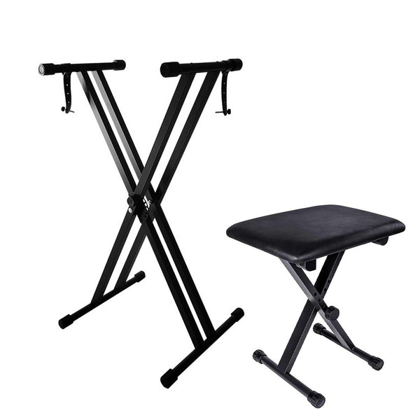 Sulishang Adjustable Accessories Portable Piano Keyboard Stand and Bench NEW