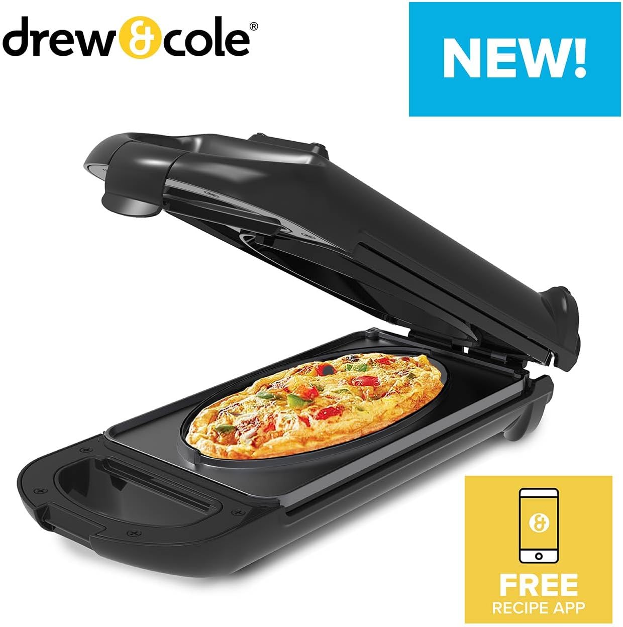 DREW & COLE 700W Non-Stick Multicooker for Cooking Steaks, Omelets More DEMO