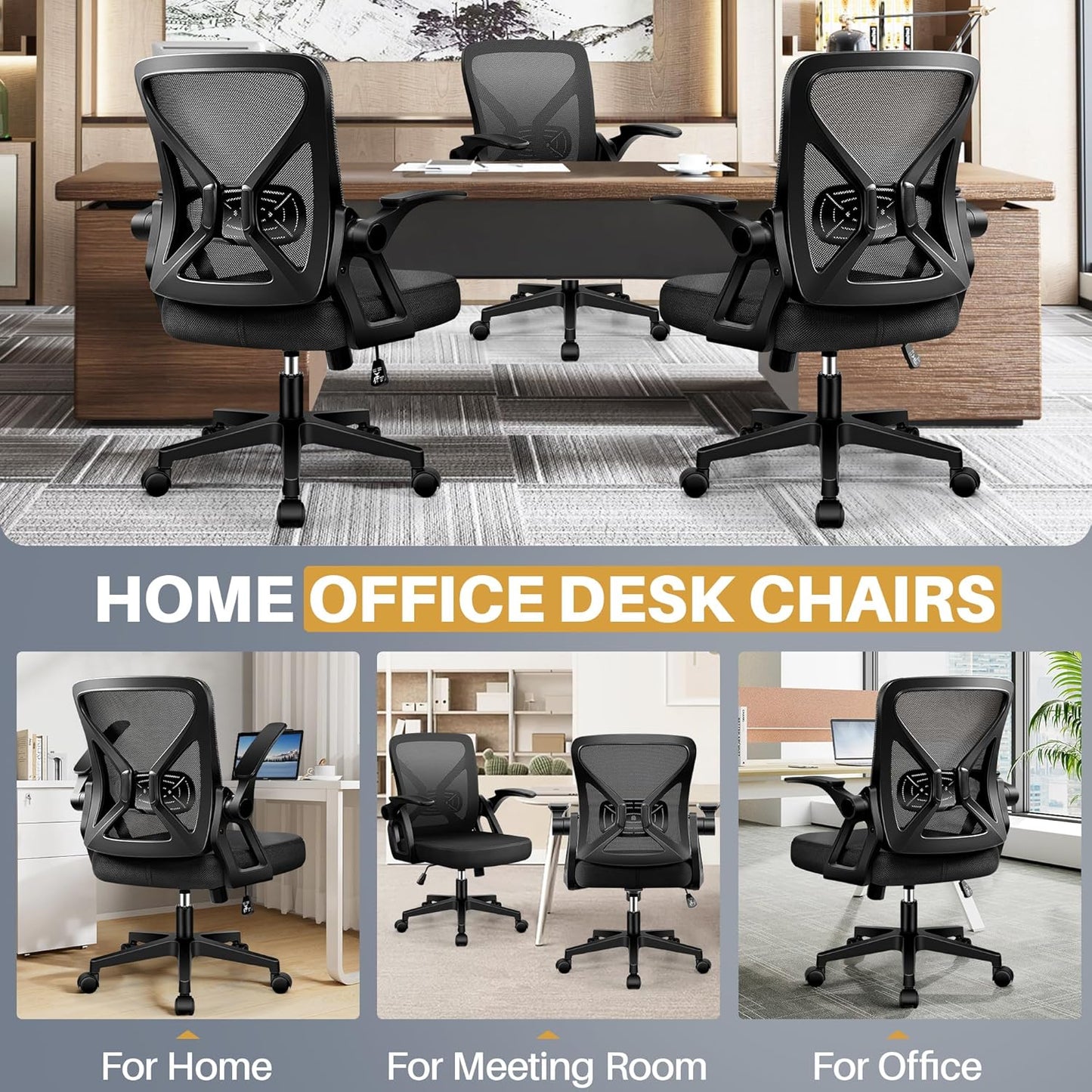 FelixKing Ergonomic Desk Chair Breathable Mesh Task Office Black \NEW