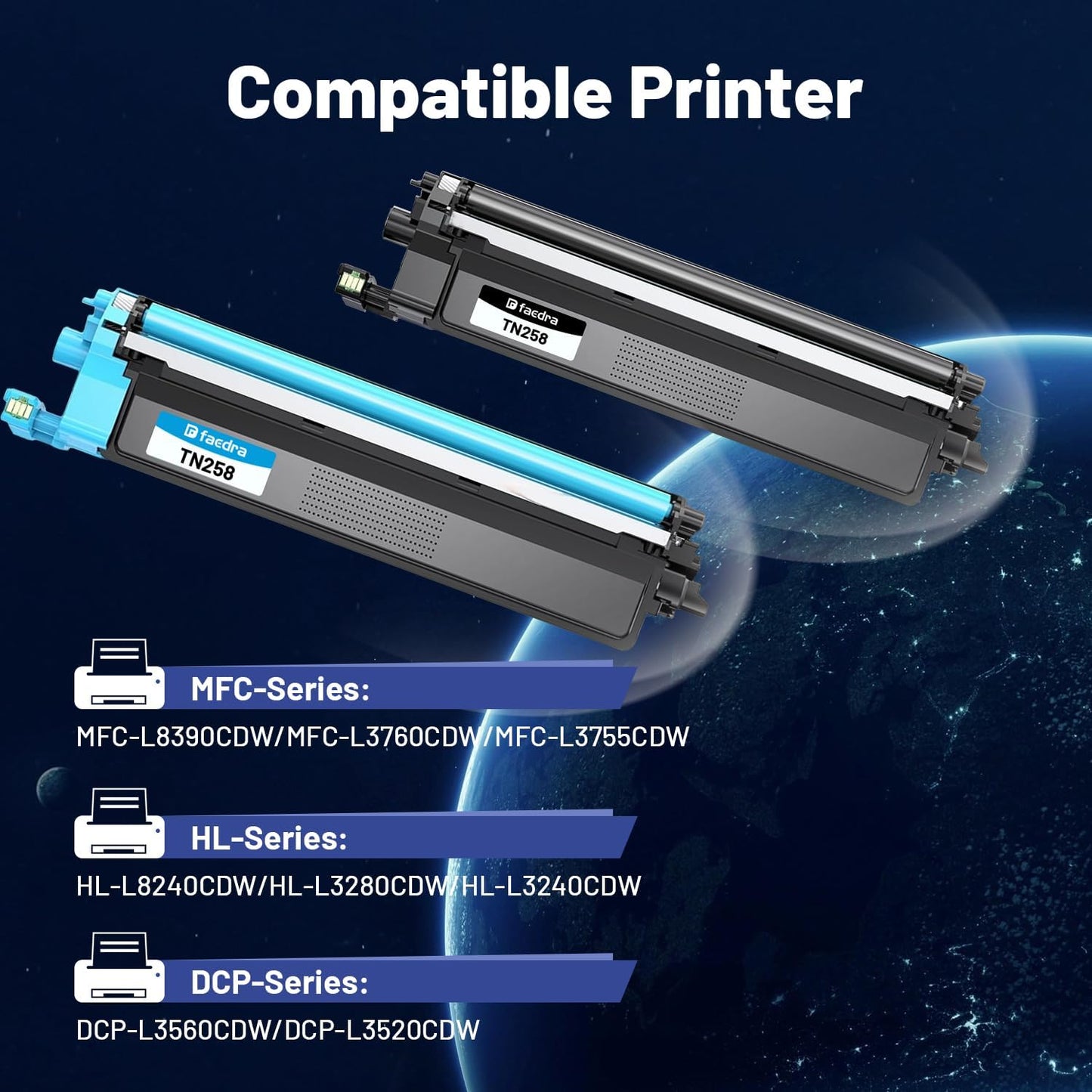 Faedra Toner Cartridge Set Multi Color Cyan Magenta Compatible for Brother NEW