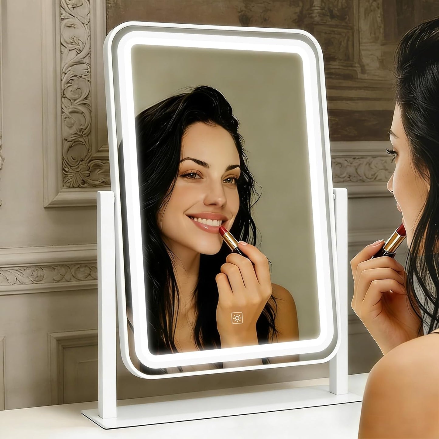 JaJabuy LED Vanity Makeup Mirror with 10X Magnification Bright White NEW