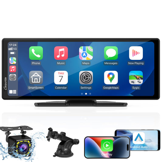 CARPURIDE 9.3" Wireless & Wired Apple CarPlay Screen for Car Video Display DEMO