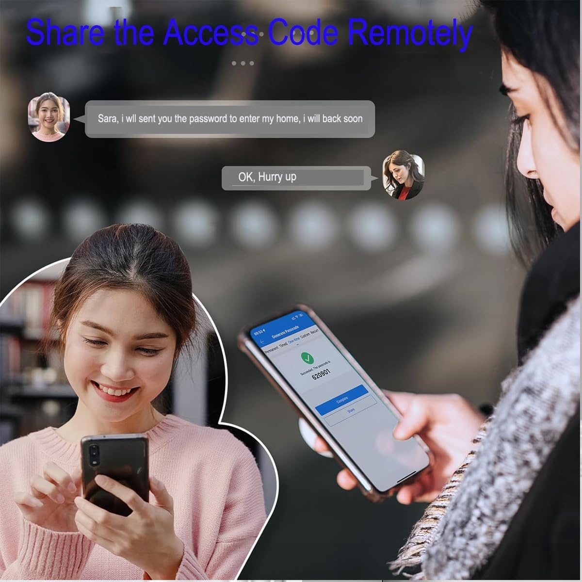 AILRINNI Fingerprint Stops Smart Door Lock Keyless Entry Deadbolt in Black DEMO