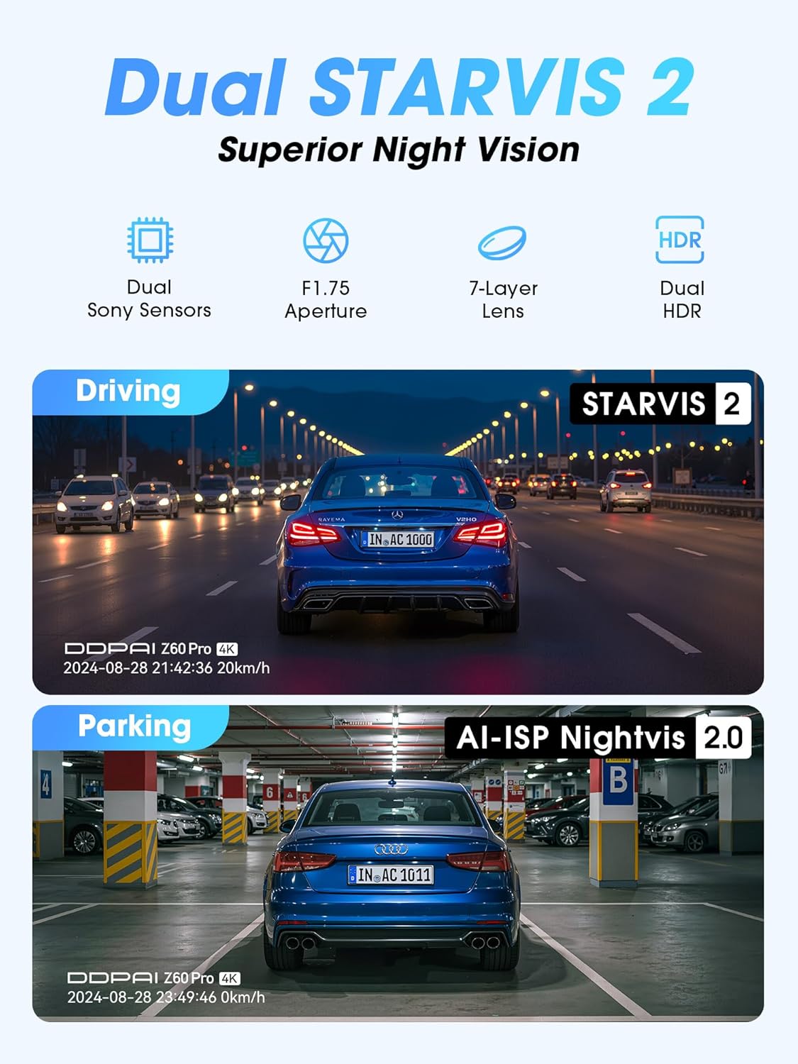 ddpai 4K On-Dash-Monitoring 1080P 2K Dual STARVIS 2 On-Dash Monitoring DEMO