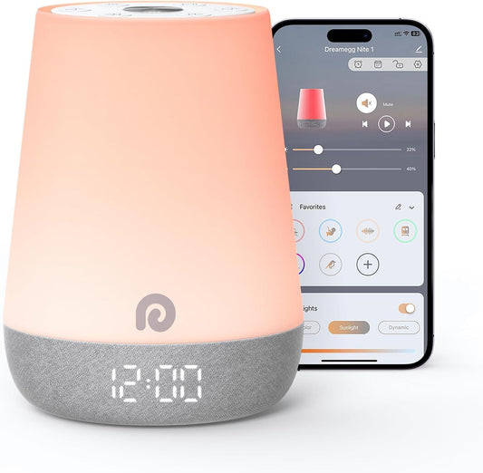 Dreamegg White Noise Machine & Sleep Trainer Clock for Kids - Soothing DEMO