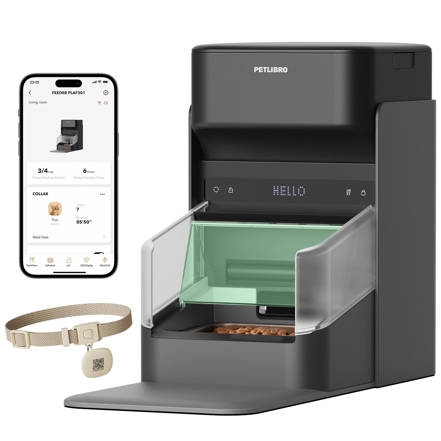 PETLIBRO Automatic Cat Feeder with Collar-Activated Selective Feeding, DEMO
