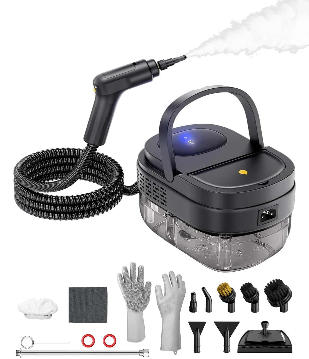 MOLDPOLD Handheld Steam Cleaner with 12-Piece Accessories 3-Speed DEMO