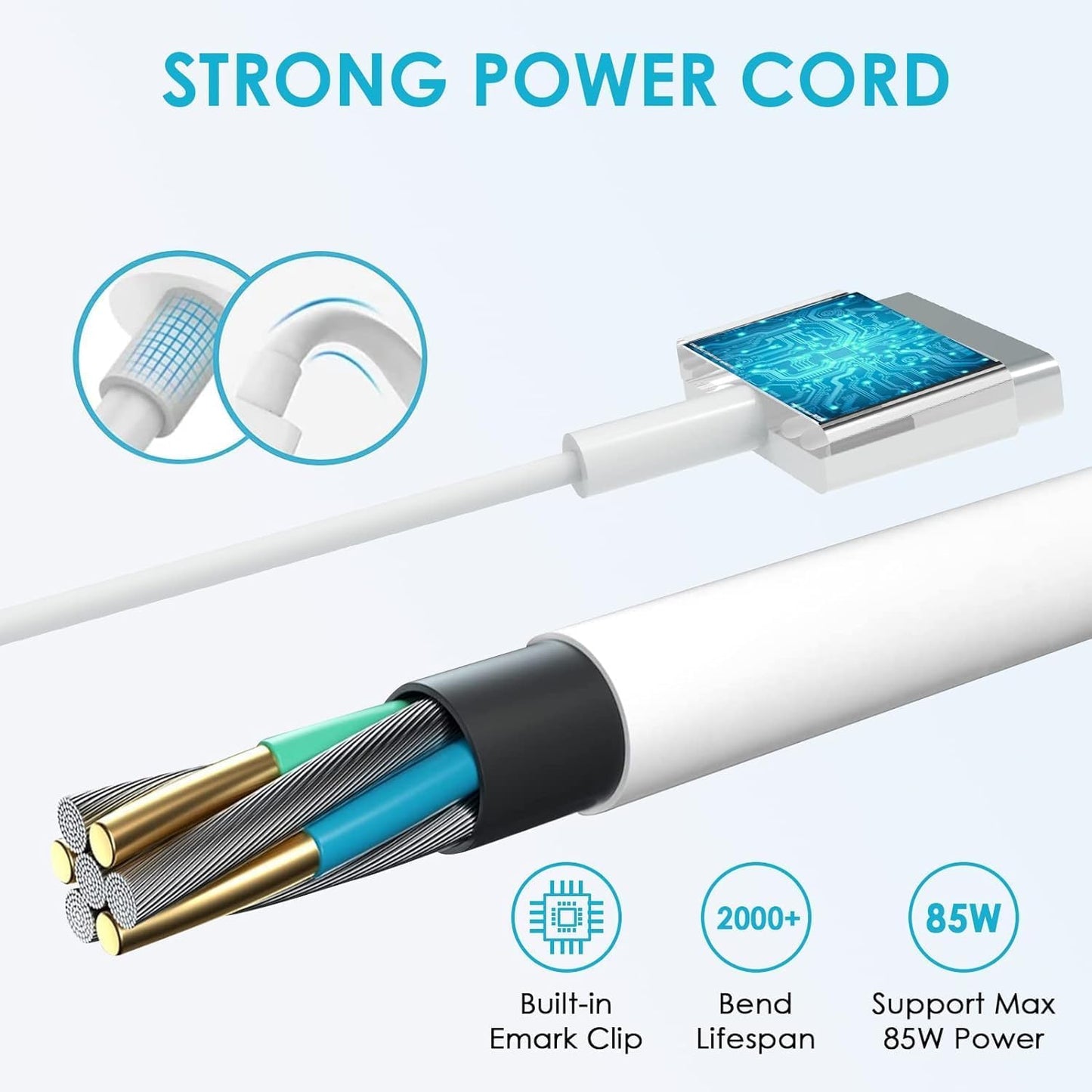 GTGUGR 85W Magnetic T-Tip Replacement Laptop Charger for MacBook Pro Models DEMO