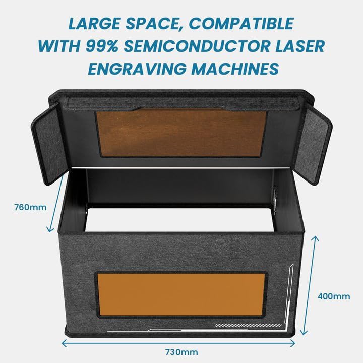 Wadukud Laser Engraving Tools Engraver Enclosure Foldable Fireproof NEW