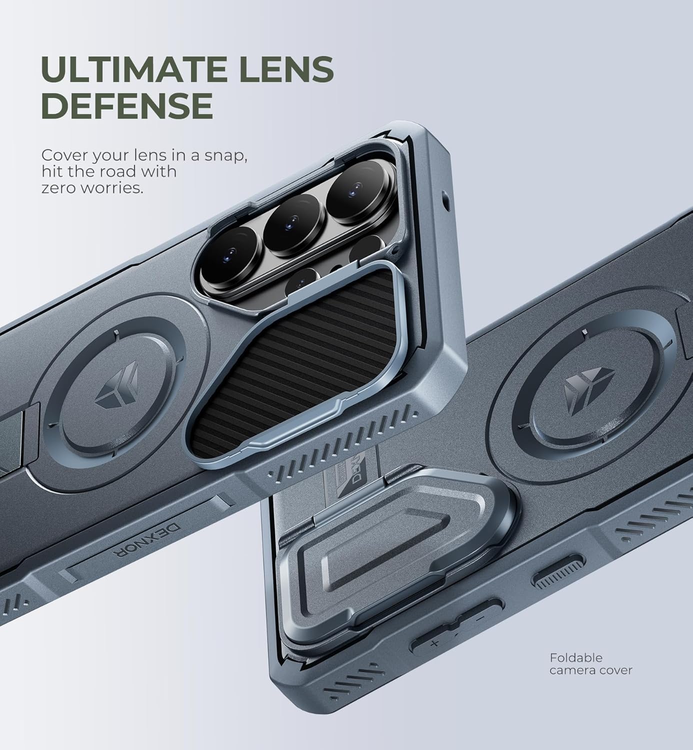 Dexnor Basic Case with Camera Cover and Adjustable Kickstand for Samsung DEMO