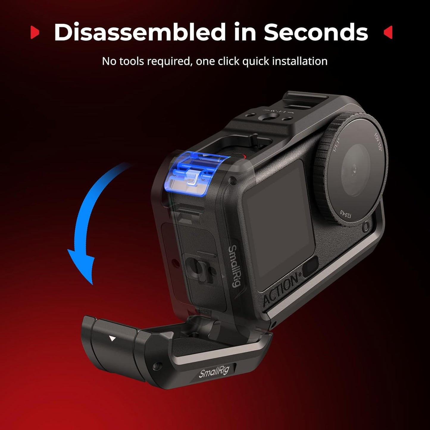 SMALLRIG Aluminum Alloy Camera Cage for DJI Osmo Action 6 Advanced Edition DEMO