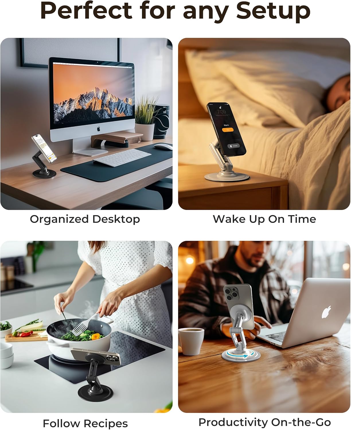 COOPER Magnetic Stands Phone Stand for Desk - Stealth Black Holder DEMO