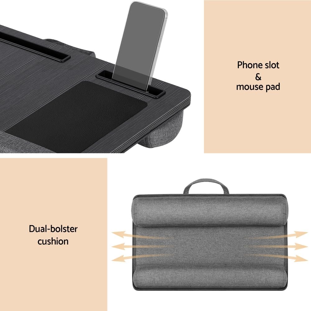 Artiss Portable Lapdesks Laptop Desk with Wrist Rest, Phone Slot & Mouse DEMO