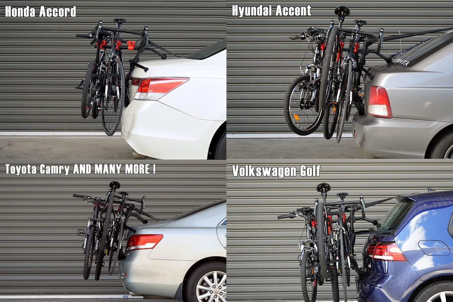 Venzo Universal 3-Bike Rack for Car SUV - Adjustable Arm Length Carrier DEMO
